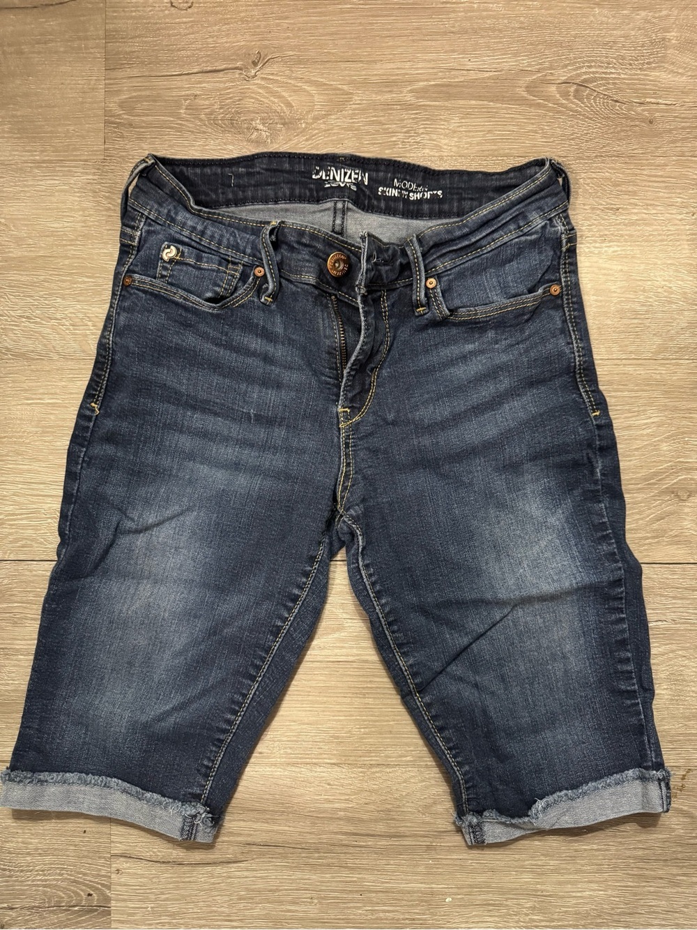 Denizen from Levi's Indigo Mid-Rise Denim Shorts